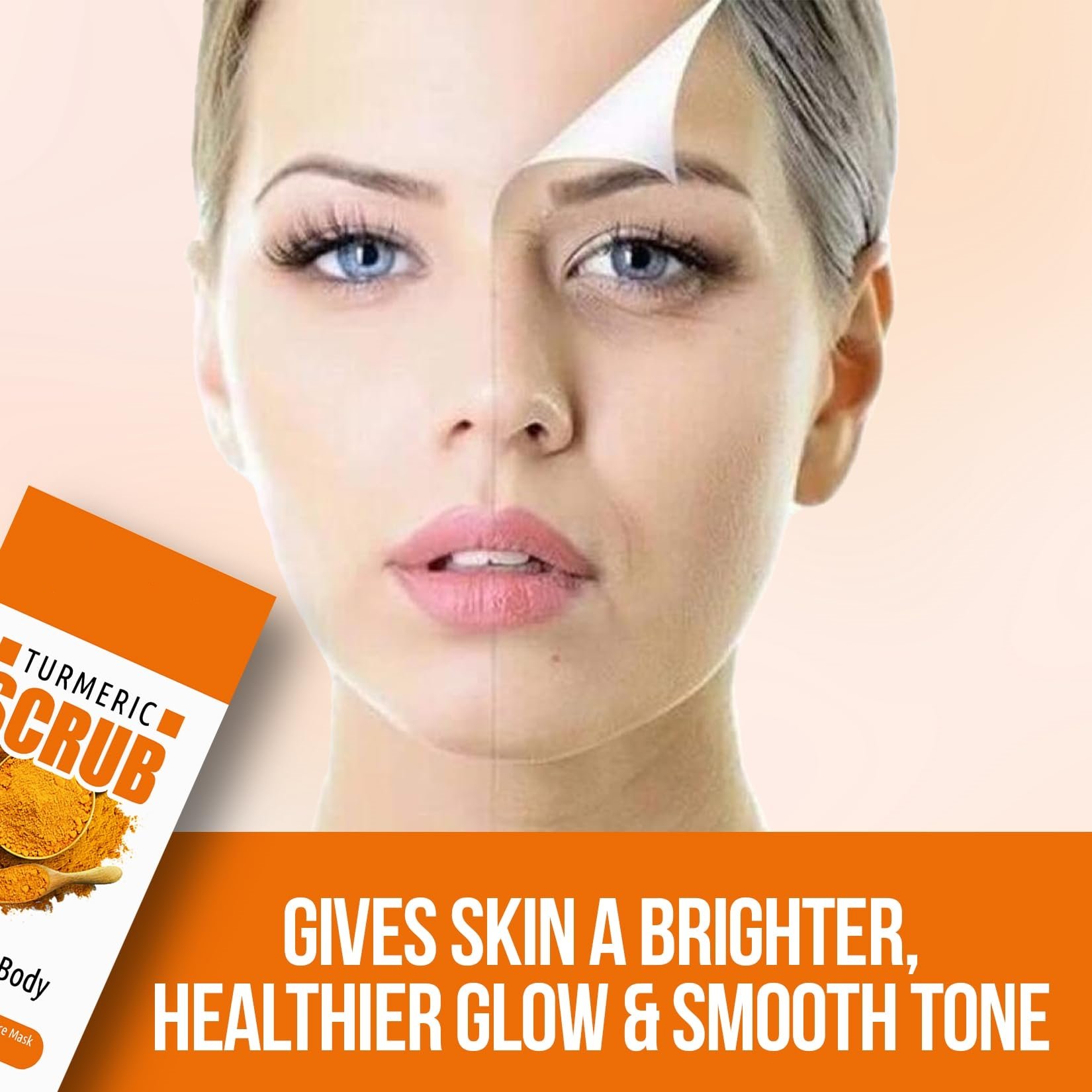 All Natural Boosts Circulation Skin Brightening Turmeric Face Body Scrub Or Glowing Skin