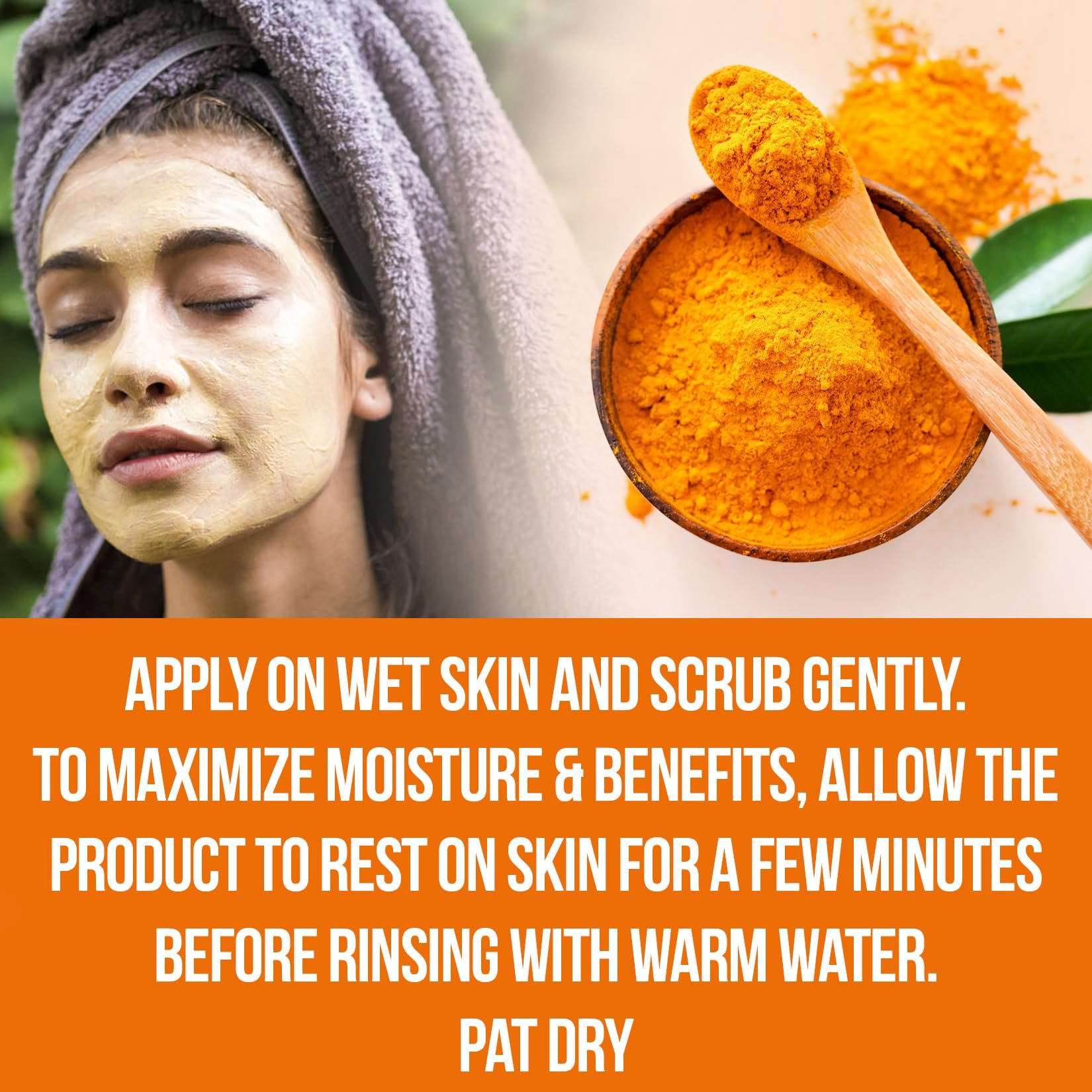 All Natural Boosts Circulation Skin Brightening Turmeric Face Body Scrub Or Glowing Skin