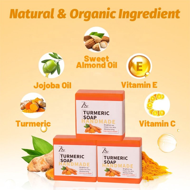 Factory Direct Turmeric Soap Solid Chemical-Free Handmade Soap