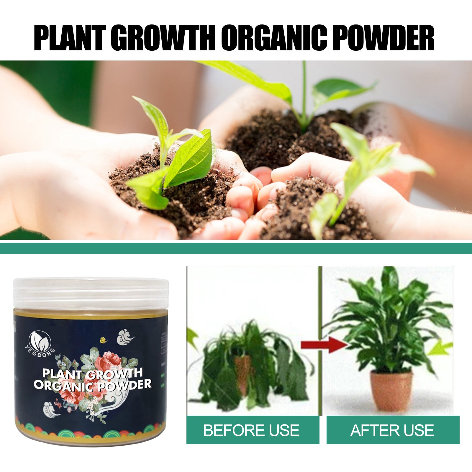 YEGBONG 120g chlorophyl synthesis flower bud diffrentiation promoting root growth strengthening plant growth organic powder