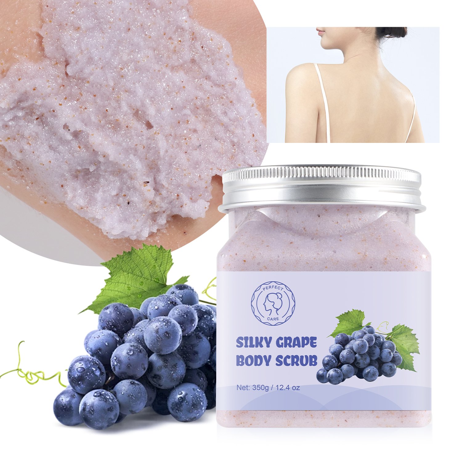 Perfectcare Private label fruit body scrub cleans and smooths exfoliating sea salt foaming body scrub