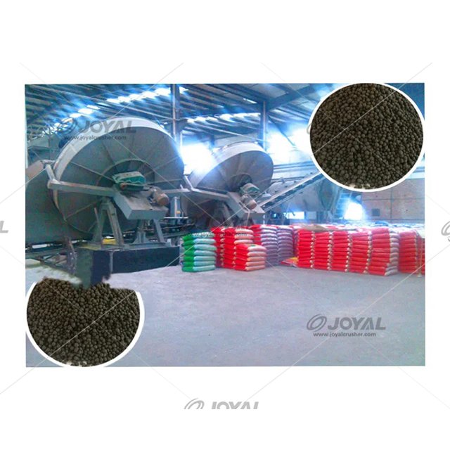 Shanghai Joyal Organic Fertilizer Pelleting Equipment Disc Pan Granulator 0.5-1 Ton Per Hour