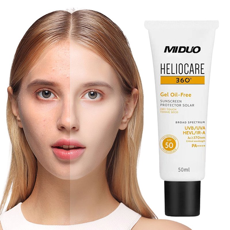 OEM Factory 50ML Cream Petroleum Free Tinted UV Skin SPF 50 Oil Free Sunscreen Lotion Skin Type Sunscreen Protector