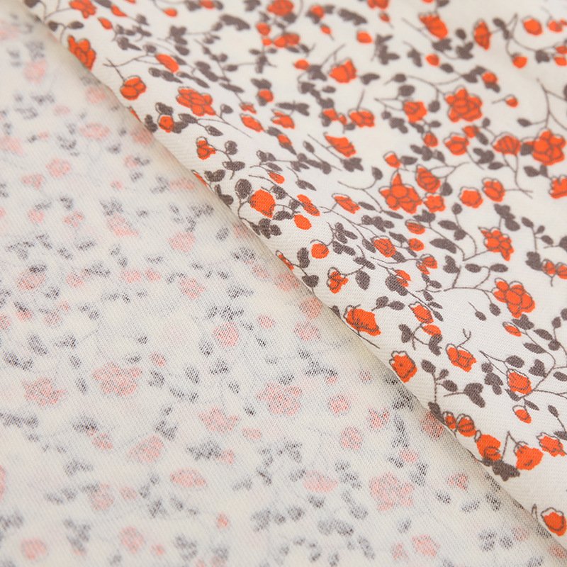 wholesale Custom floral printing dyeing linen 40x40+40D 133*72 1/1 pure cotton poplin voile fabric for shirt/garment/