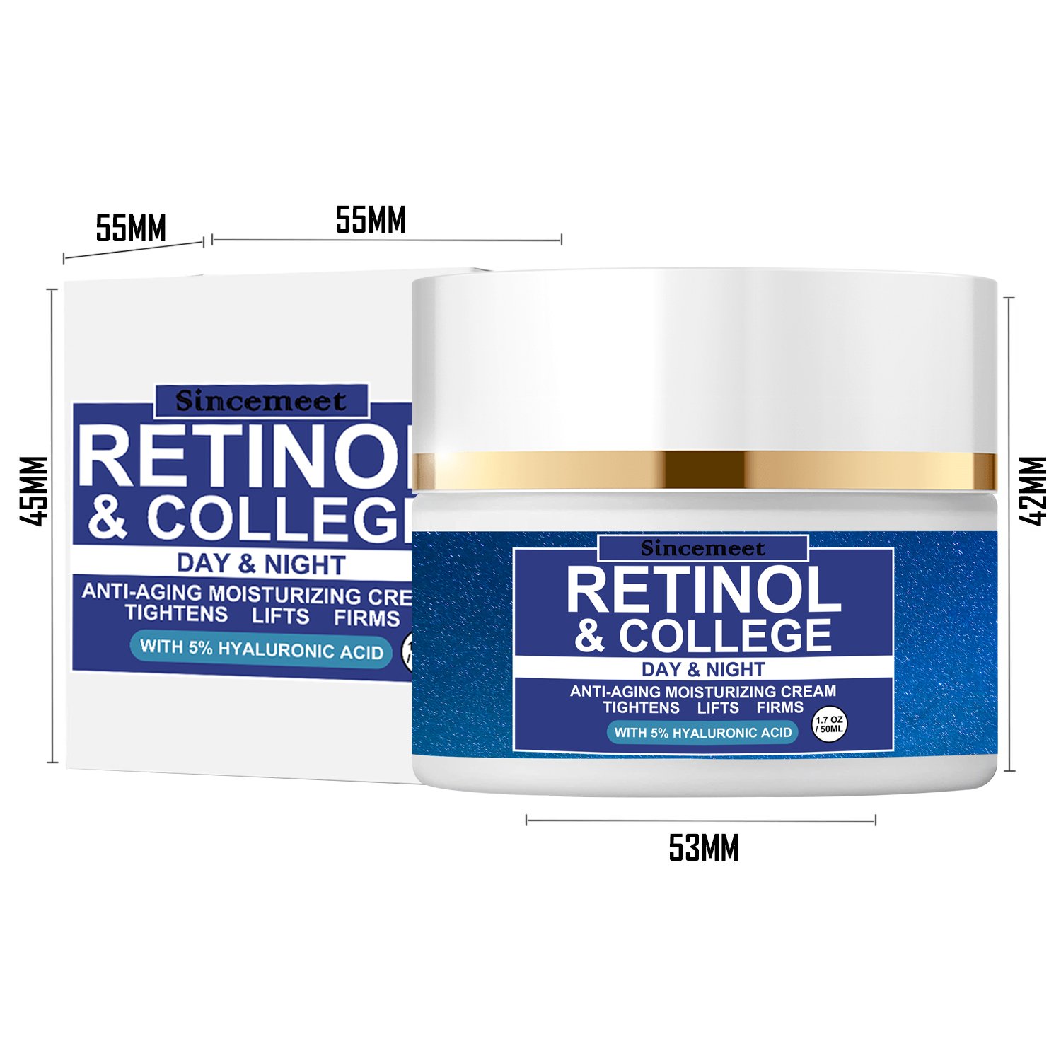Private Label Face Beauty Skincare Day Anti-Wrinkle Anti-Aging Lifting Firming Collagen Facial Retinol Moisturizing Cream