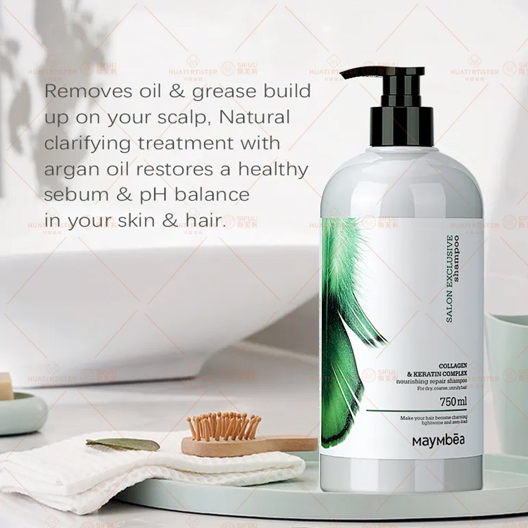 Huati Sifuli Maymbea 750ml Private Label Wholesale Natural Organic Keratin Nourishing Vegan Damaged Hair Shampoo