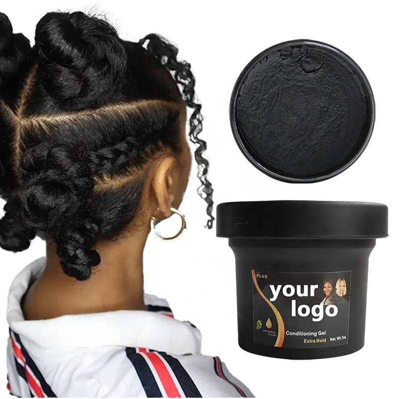Customize private label honey Bee strong hold edge control Hair Wax Styling Shine Jam for Women beauty controle des bords