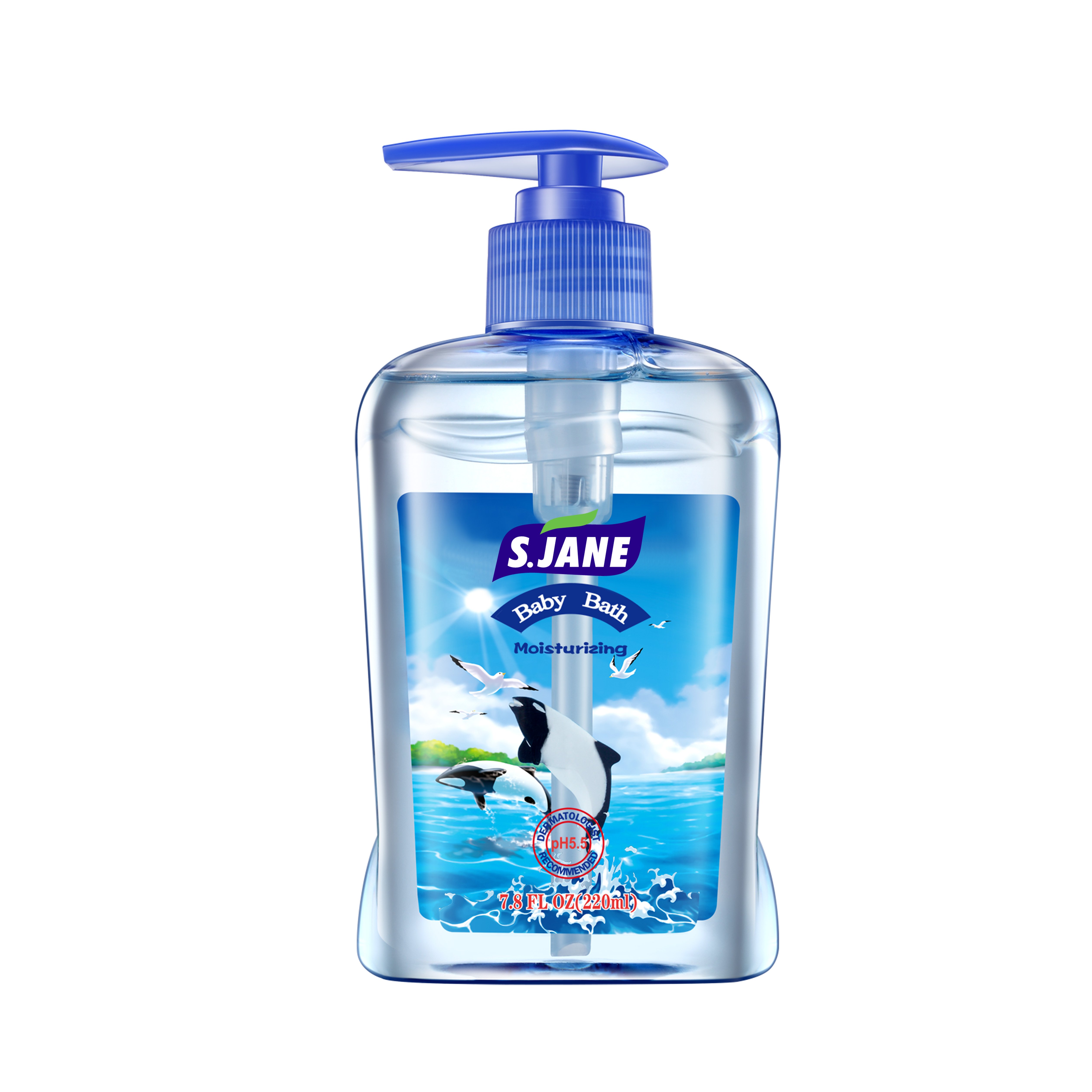 Private label avocado body wash 220ml OEM/ODM for baby