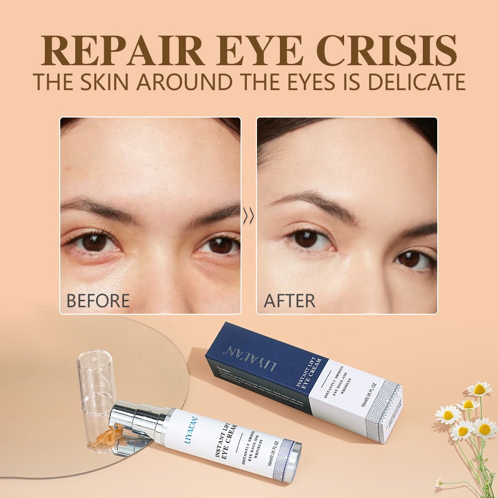 Private Label Anti Puffiness Reduce Dark Circles Smooth Wrinkle Instant Eye Bag Removal Under Cream