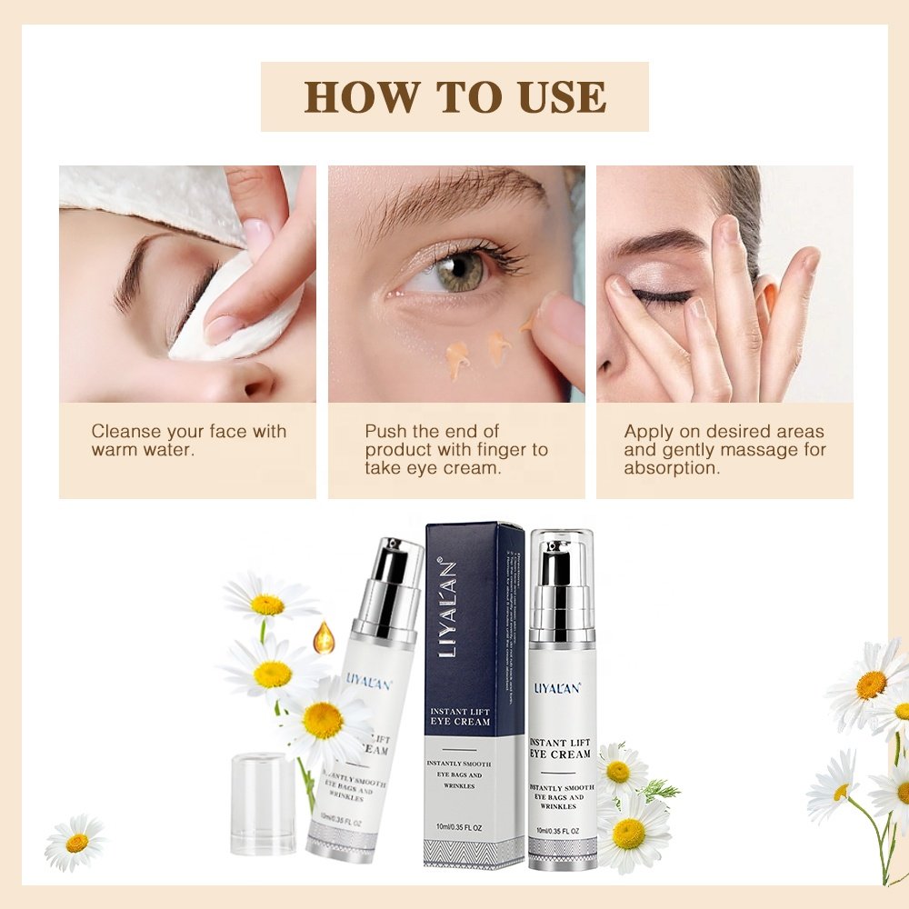 Private Label Anti Puffiness Reduce Dark Circles Smooth Wrinkle Instant Eye Bag Removal Under Cream