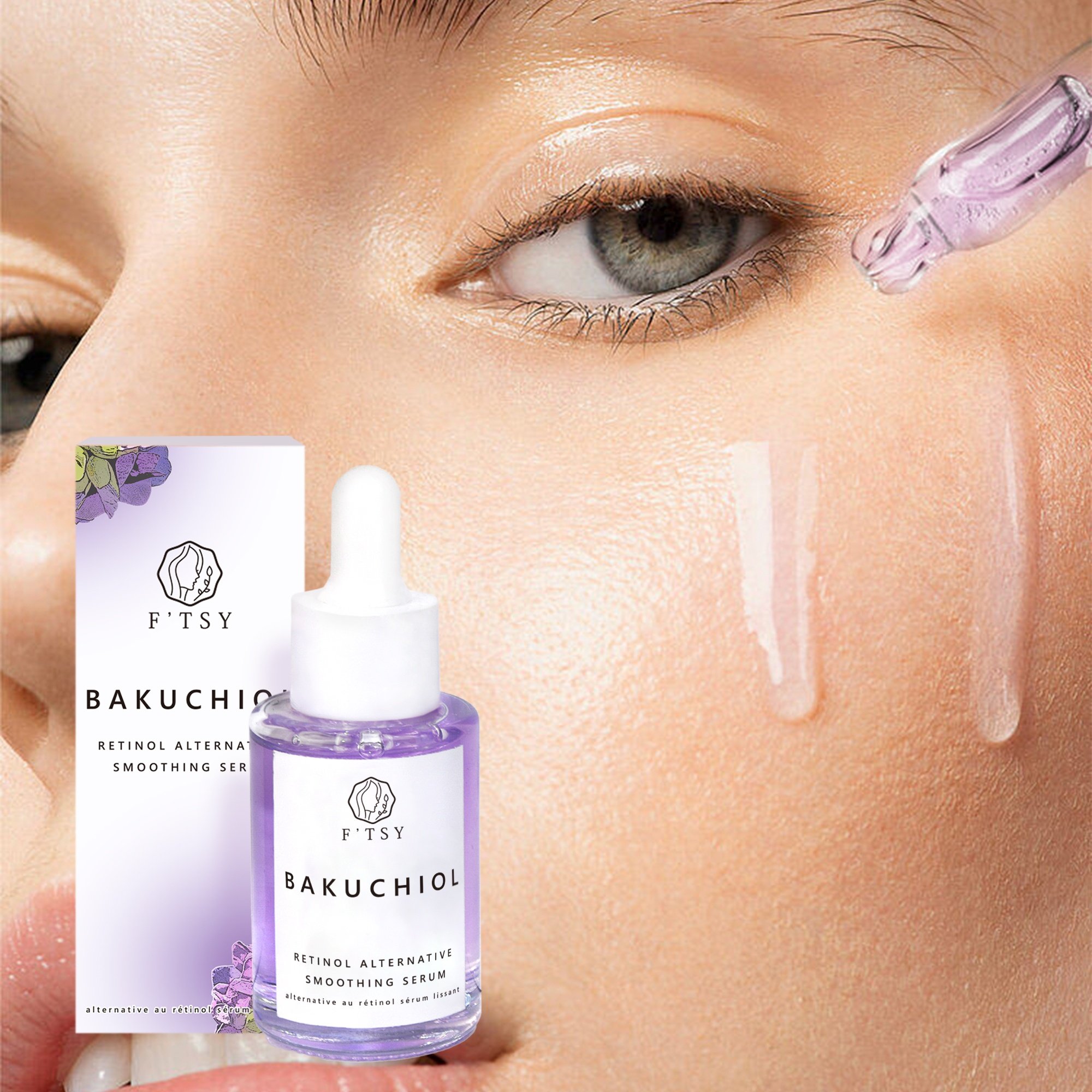 Plant-based Bakuchiol Facial Serum Vitamin B3 Arbutin Lightening Booster Serum