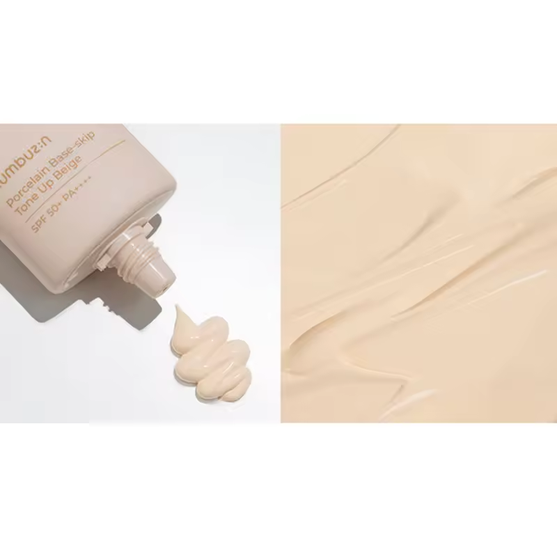 No.3 Natural Makeup Brightening Korea Skincare Porcelain Base-skip Tone Up Beige Powdery Finish Vegan Cream Sunscreen