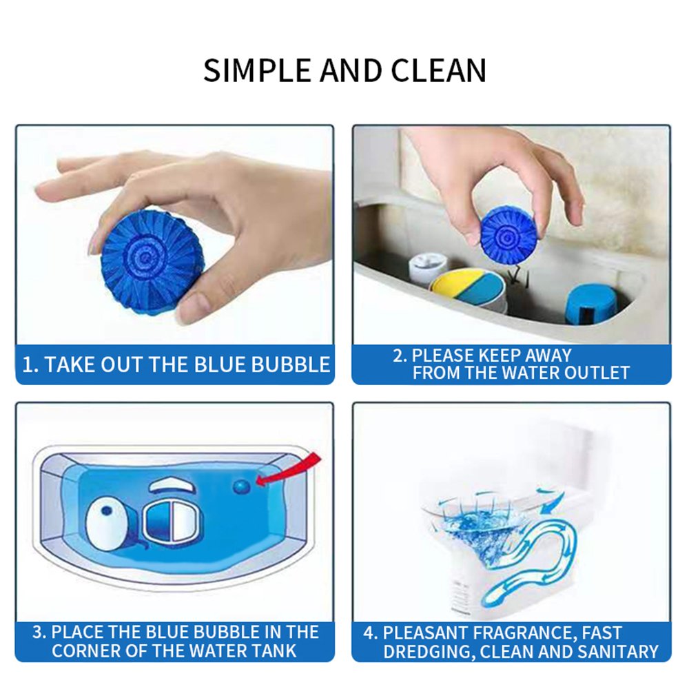 Organic Chemical Long Lasting 30 Days Air Freshener Toilet Bowl Bleach Cleaner Tabs