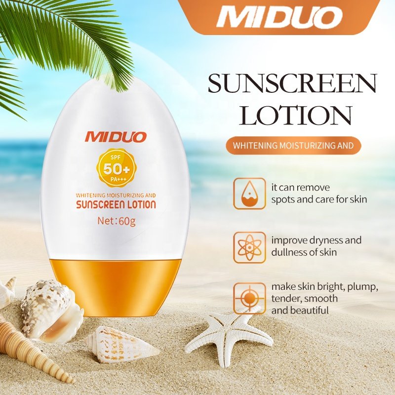 OEM Moisturizer Lightweight Daily Lotion Cheap Gel Based Face Cream No White Cast SPF 50 Sunscreen For Black Sensitive Skin