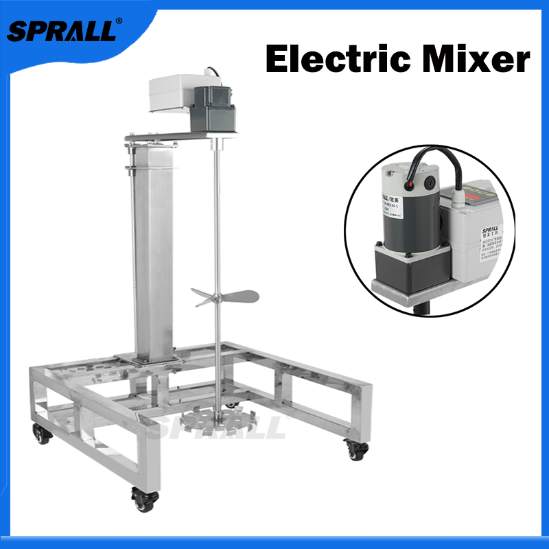 SPRALL Organic Solvents Chemical Agitator Cosmetic Food Water Based Adhesives Paint Oily Liquid Soap Electric Mixer Machine