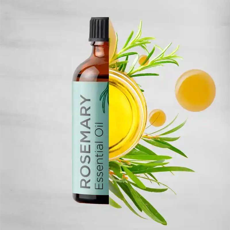 Private Label Vegan Moisturizing Dry Scalp Hair Skin Therapeutic Grade Natural Rosemary Essential Nourishing Anti-Dandruff Blue