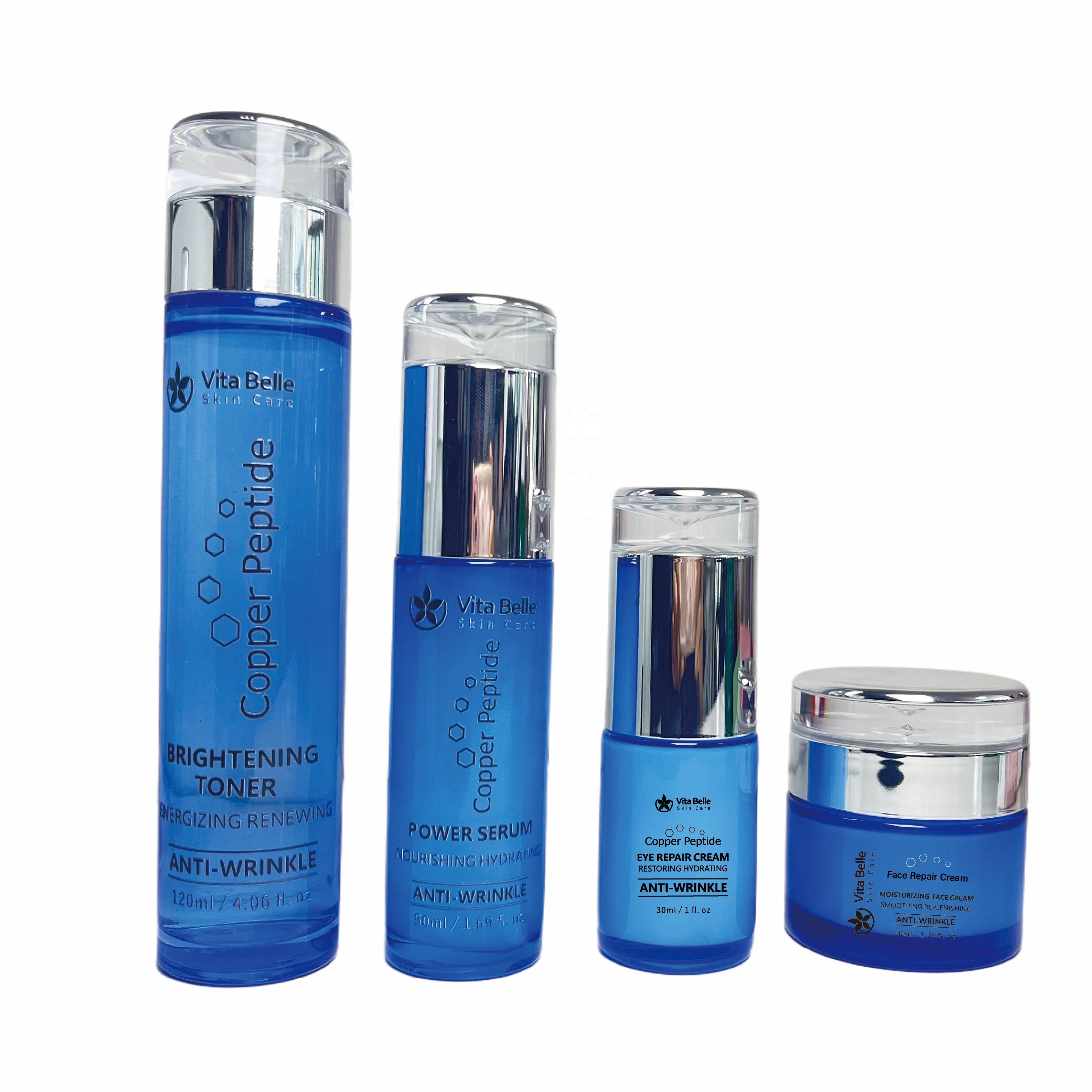 Skin Care Private Label Anti-wrinkle Face Moisturizing Lotion Repair Blue Copper Peptide Essence Cream