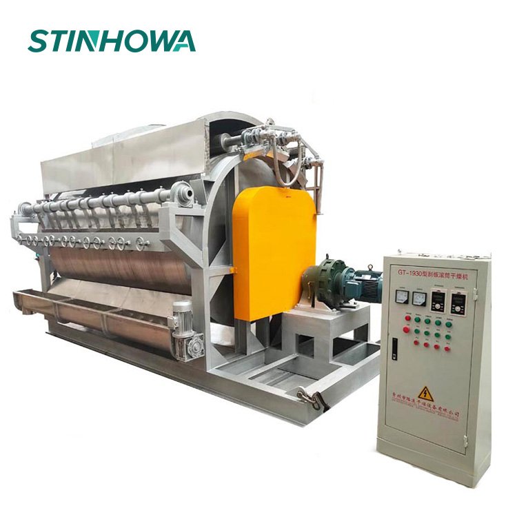 Drum Scraper Dryer Drying Equipment For Viscous Materials Wood Chips Coal Sludge Kaolin Clay