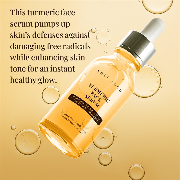 China top quality professional custom face cream serum whitening organic skin care turmeric skincare set for women