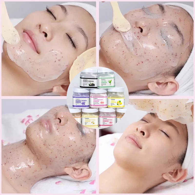Private Label Wholesale organic Whitening Facial natural Turmeric green tea volcanic mud rose Clay Mask powder Capsule set