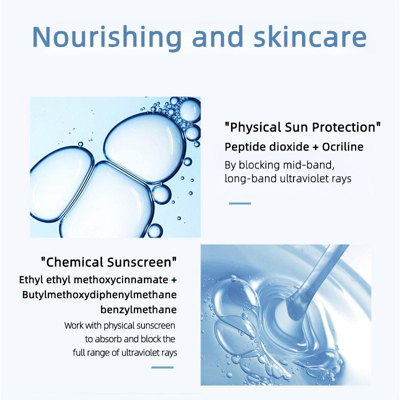 30ml Vegan Waterproof Organic Korean Body Face Natural Sunscreen SPF 50 Cream Private Label Facial Sun Screen Cream