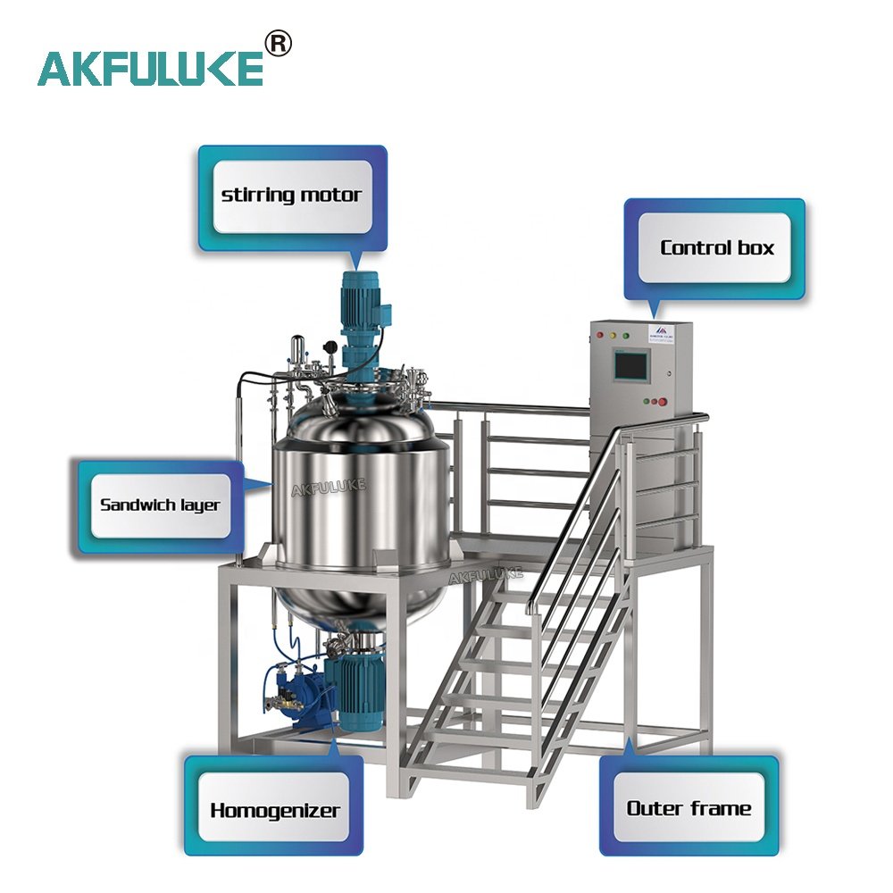 Sus316 Mixer Machine Snail Slime Extraction Agitator Blade Organic Fertilizer Production Plant Soap Production Line