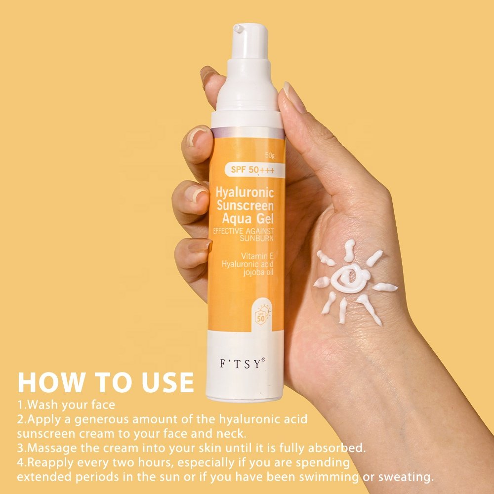 Aqua Ultra Light Hyaluronic Acid Sunscreen SPF 50 Broad Spectrum Anti UVA UVB Blue Light Sun Screen
