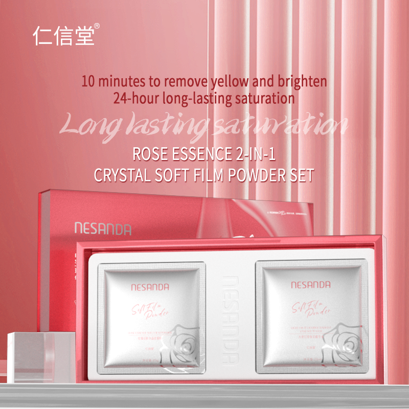 Rose Essence 2-in-1 Crystal Soft Film Powder Set cosmetics beauty products skin care set skincare
