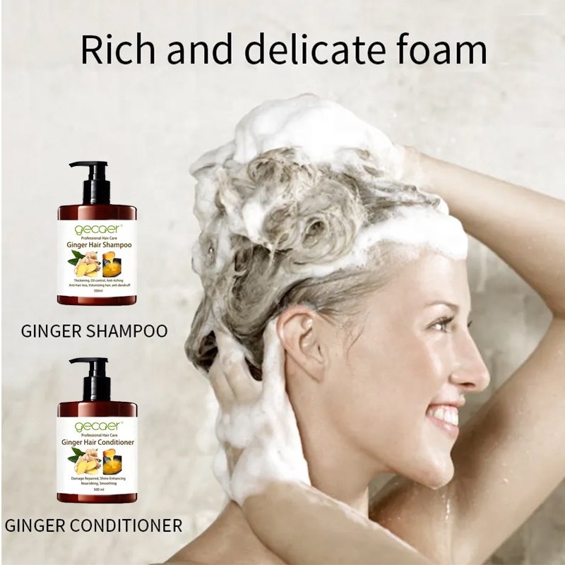 Ginger organic Shampoo Private Label Natural Organic the keratin Shampoo and Conditioner set For Hair Care Treatment