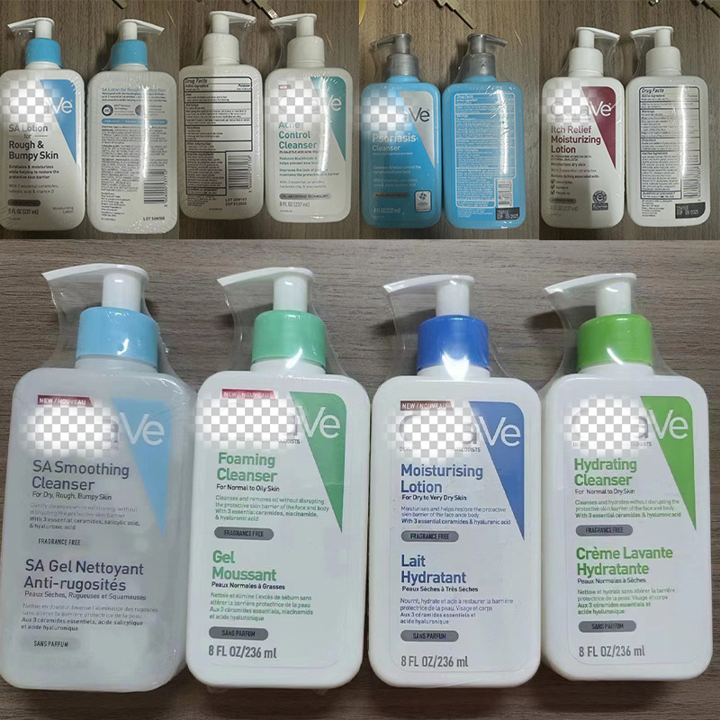 Cera V Body Moisturizing Lotion Face Blemish Control limpiador exfoliant SA Smoothing Cleanser Hydrating Foaming Facial Cleanser