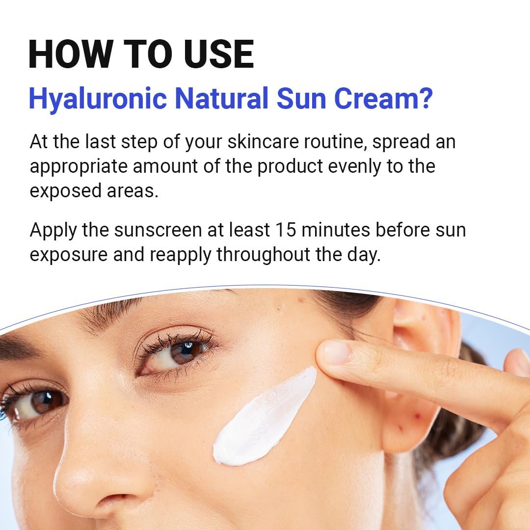 ISNTREEEE Hyaluronic Acid Natural Suncream SPF50 PA+ 50ml Evens out skin tone Lightweight sunscreen Replenishes moisture