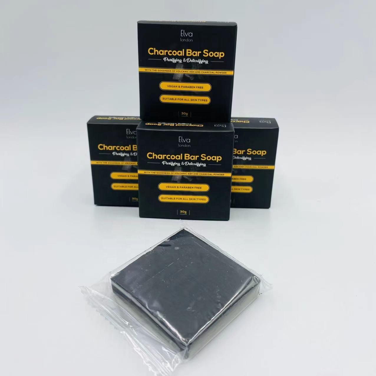 Private label Natural Organic Exfoliating whitening Bath Charcoal African Moroccan Black Soap
