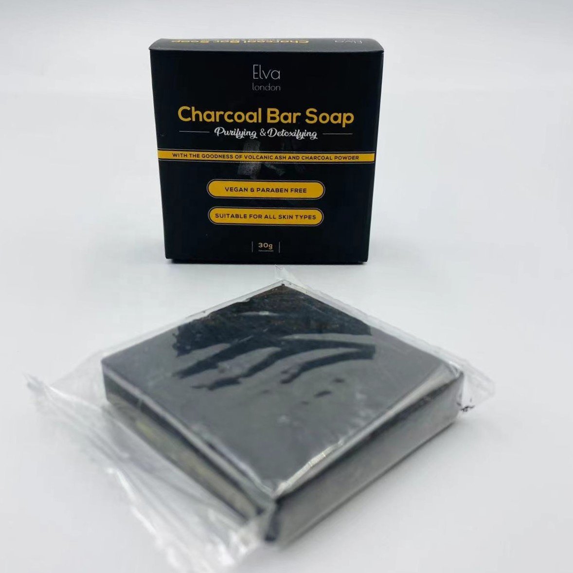 Private label Natural Organic Exfoliating whitening Bath Charcoal African Moroccan Black Soap