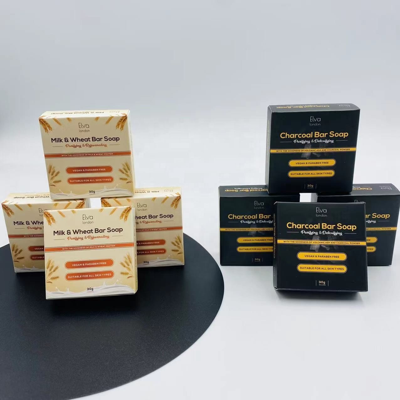 Private label Natural Organic Exfoliating whitening Bath Charcoal African Moroccan Black Soap