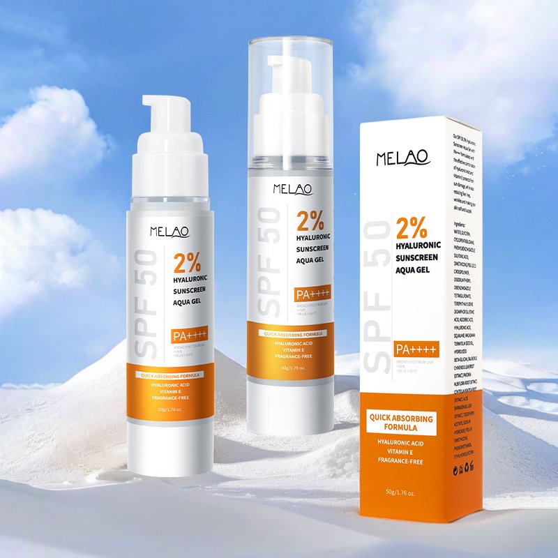 Private Label SPF 50 PA++++ hyaluronic acidc gel sunblock cream custom sunscreen spf 50