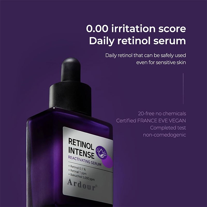 OEM korean retinol serum Post Acne Mark Skin Texture and Elasticity Retinol Intense Reactivating Serum