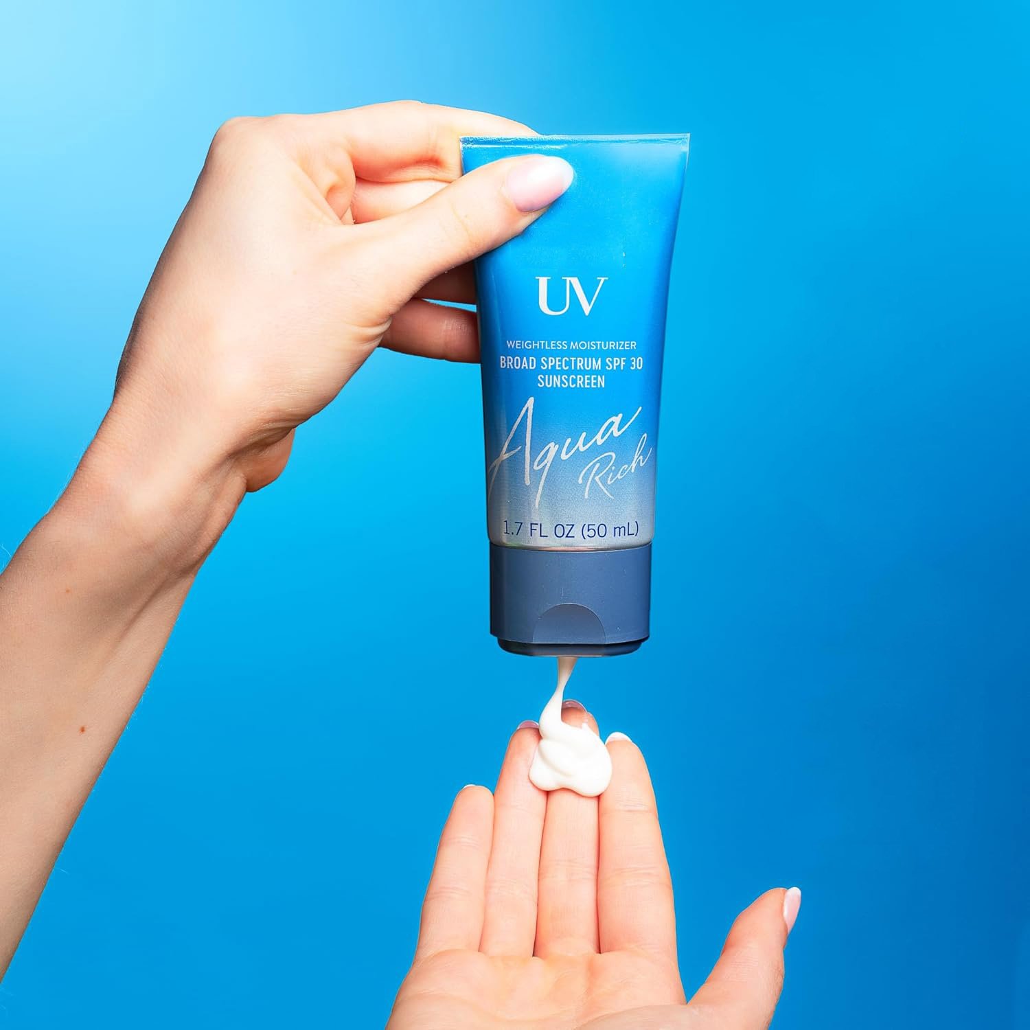 50mL Aqua Rich SPF 50 PA++++ For Sensitive Skin Oil Free Daily Moisturizer Sunscreen for Face Bior UV