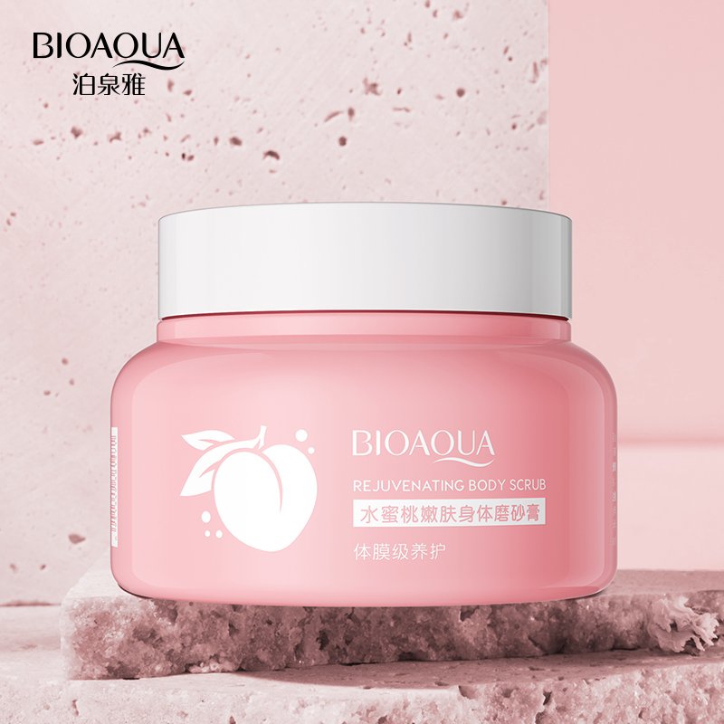OEM ODM BIOAQUA Organic Skin Care Peach Moisturizing Whitening Vitamin E Cleanser Exfoliator Skin Care Set