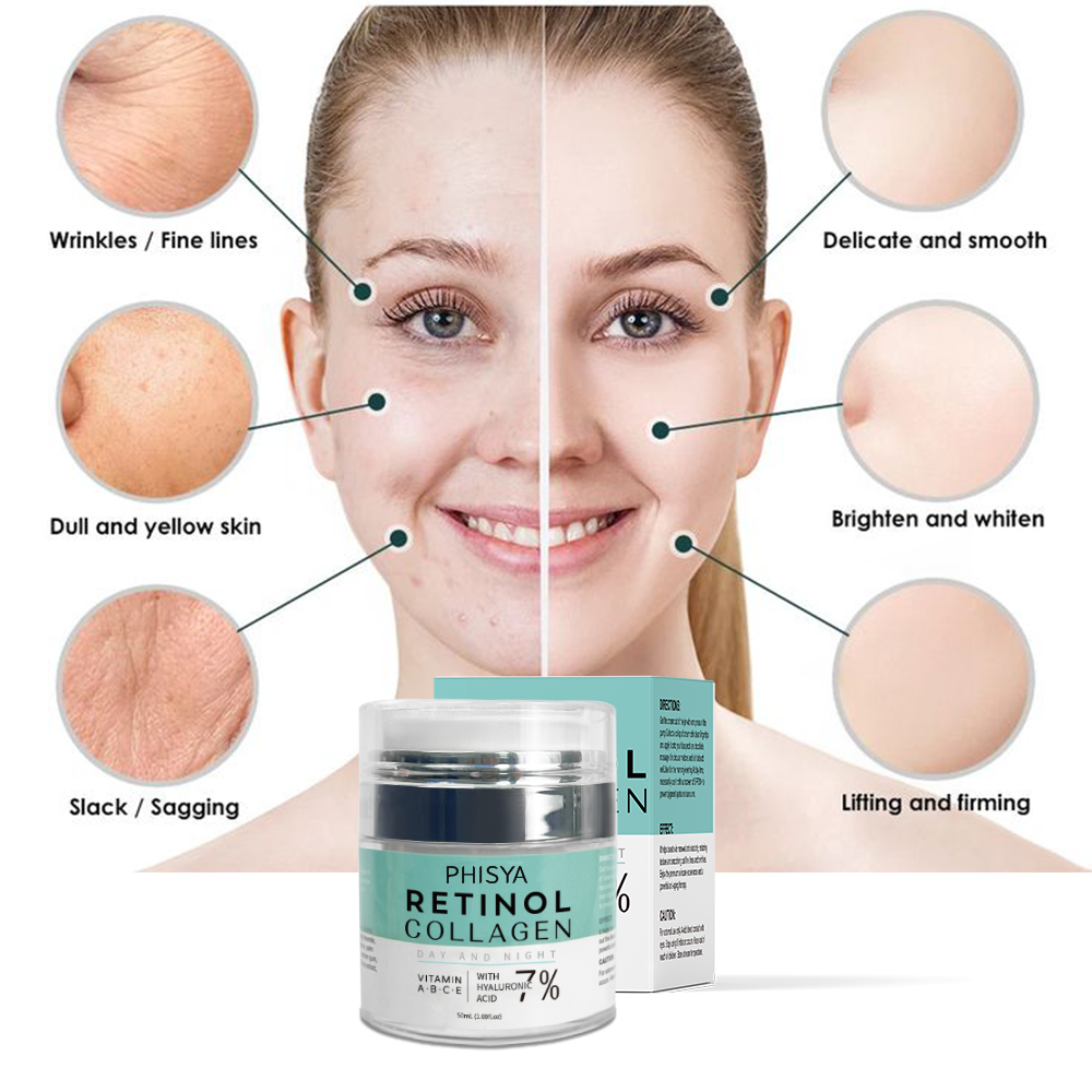 Custom Logo Day Night Retinol Collagen Face Wholesale Deluxe Anti Aging Moisturizer Beauty Reduce Wrinkles Fine Lines Cream