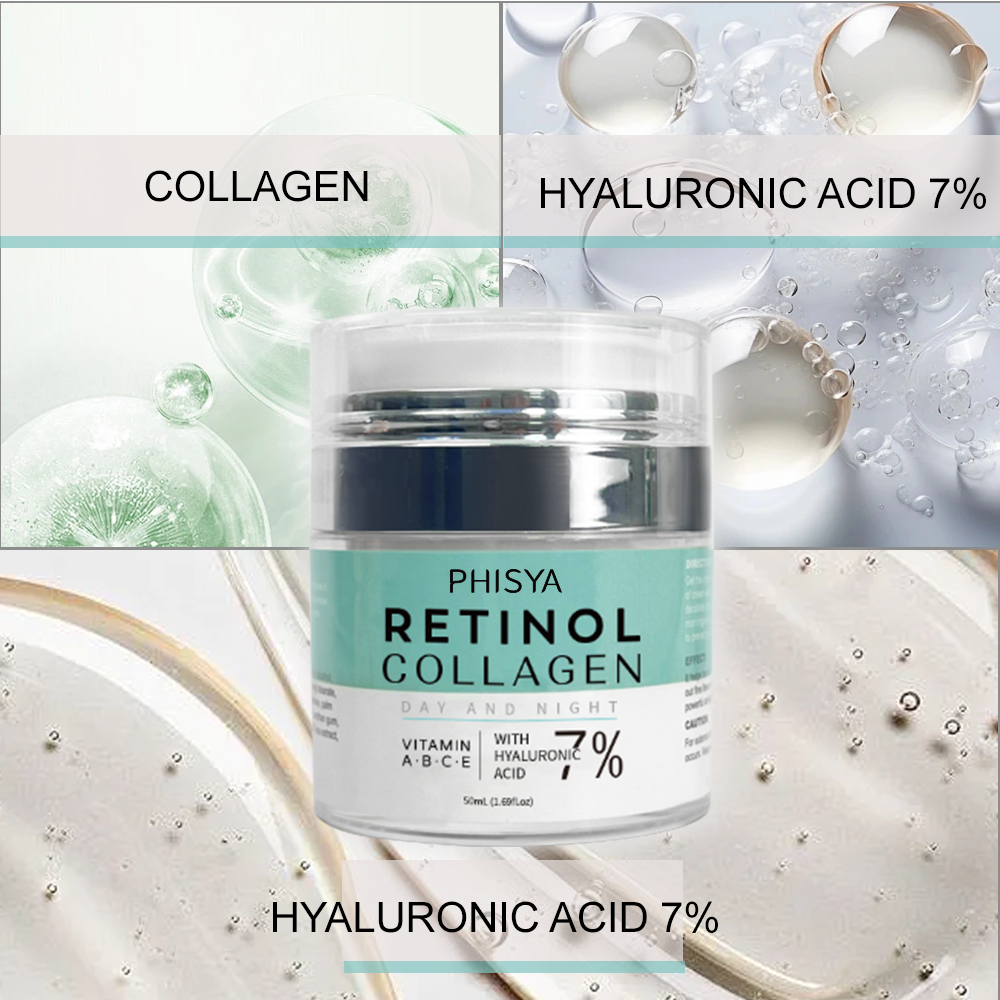 Custom Logo Day Night Retinol Collagen Face Wholesale Deluxe Anti Aging Moisturizer Beauty Reduce Wrinkles Fine Lines Cream