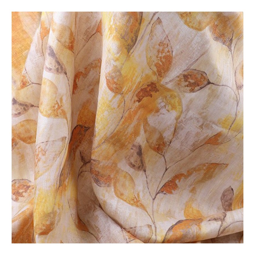 The factory outlet hand drawn watercolor texture custom digital printing 100% linen fabric wholesale for clothing