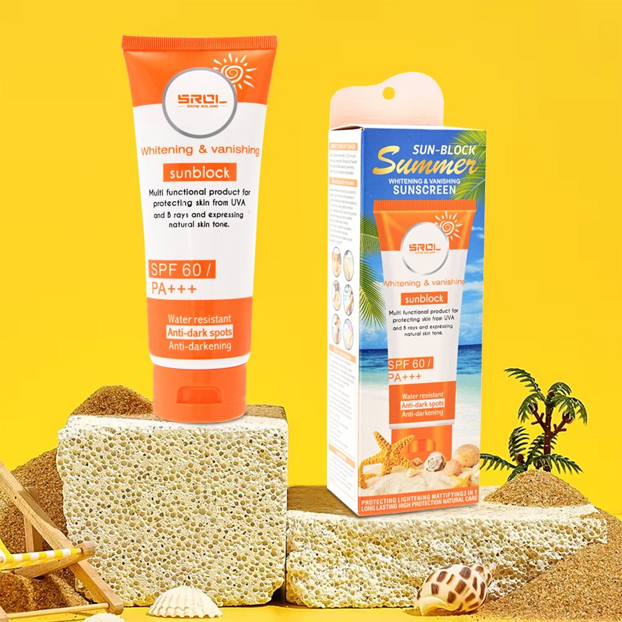 Organic Cream Sunscreen Lotion Whitening Moisturizing UV Waterproof Long Lasting SPF 60 Travel Size Cosmetic Face Sunscreen