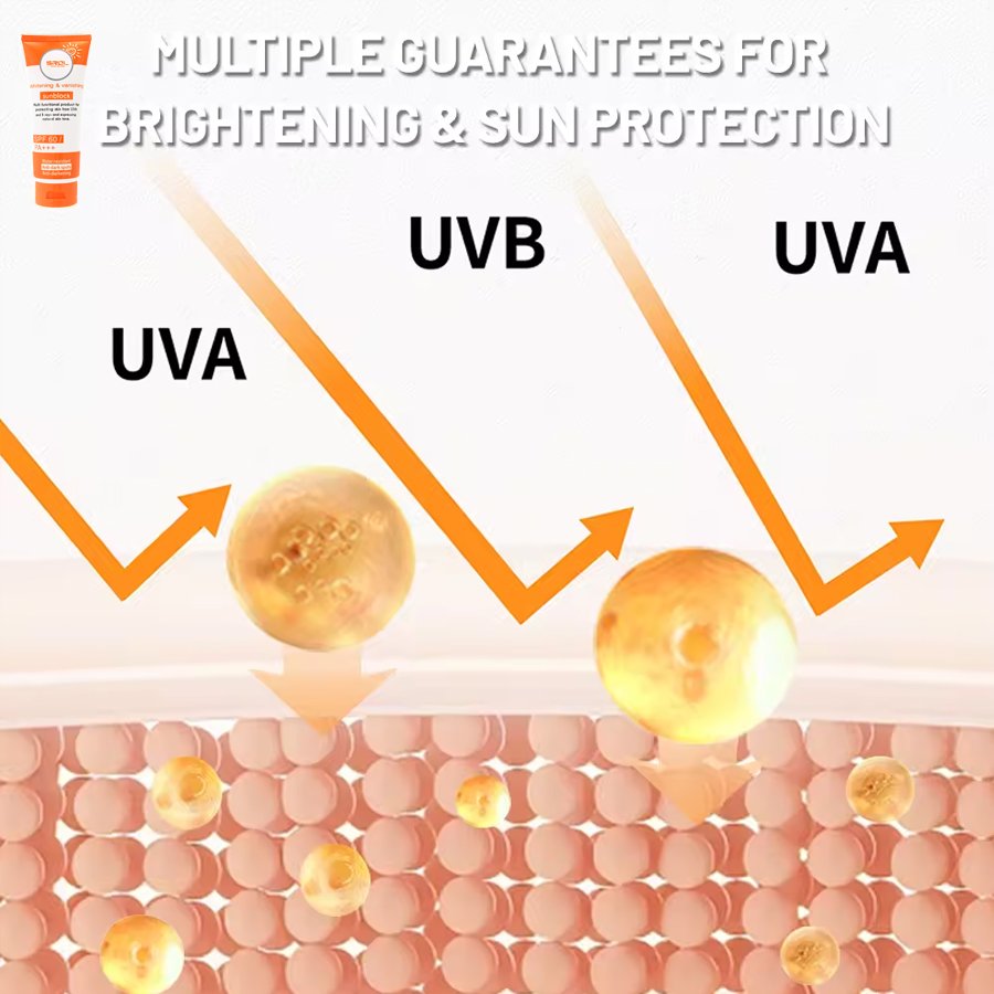 Organic Cream Sunscreen Lotion Whitening Moisturizing UV Waterproof Long Lasting SPF 60 Travel Size Cosmetic Face Sunscreen