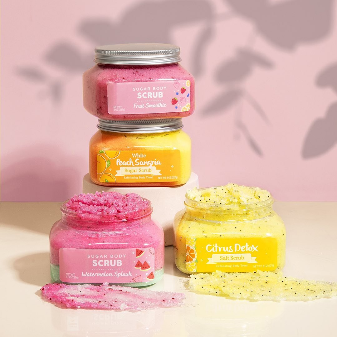 OEM customized proprietary brand body scrub exfoliating and moisturizing body scrub