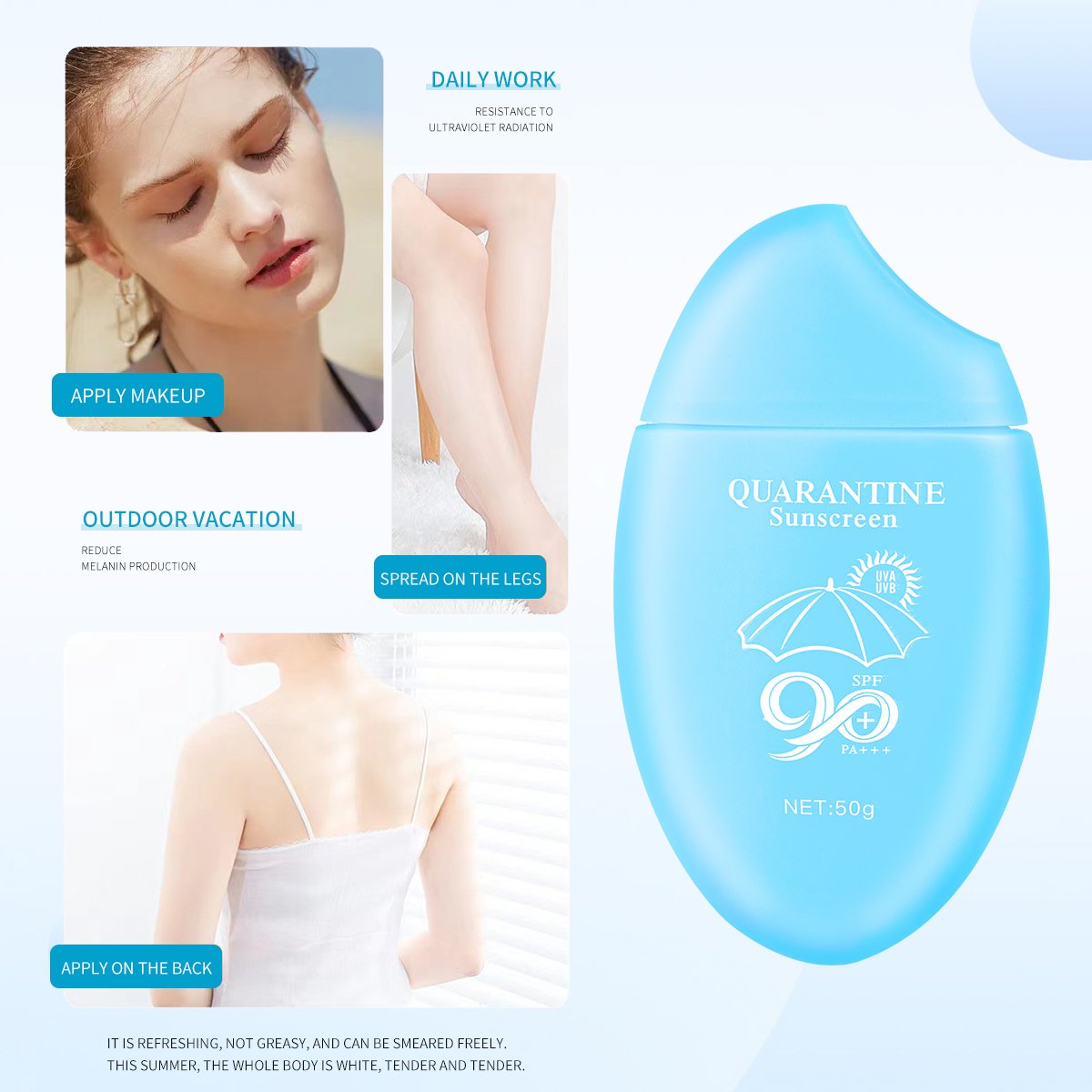 Sun Cream Prevent Sunburn Tanning Cream Protective Sunscreen SPF50 PA +++ Wholesale Skin Protector Waterproof Sunblock Lotion