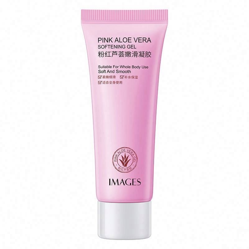 OEM IMAGES organic pink aloe vera moisturizing smoothing skin care beauty products face cream gel