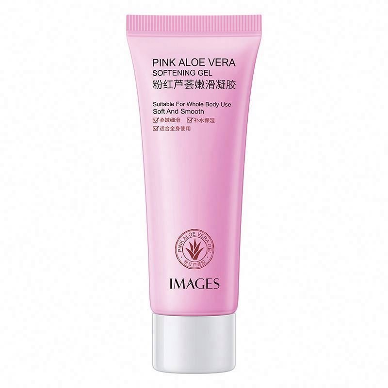 OEM IMAGES organic pink aloe vera moisturizing smoothing skin care beauty products face cream gel