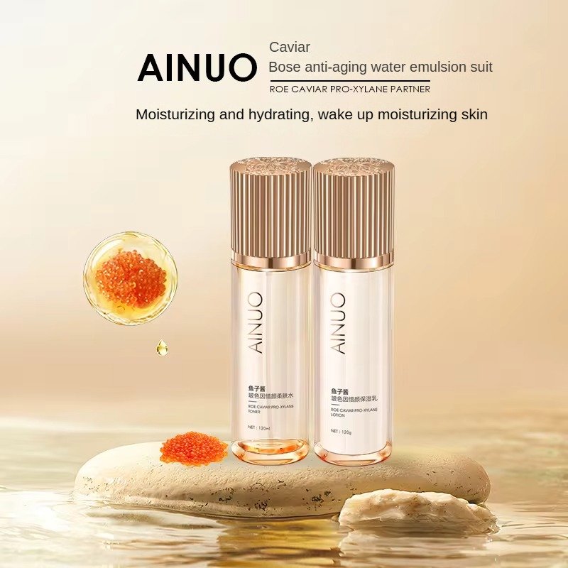 OEM ODM Wholesale AINUO Caviar Bose Water Toner Hyaluronic Acid Moisturizing Hydrating & Refreshing Unisex Adults Skincare