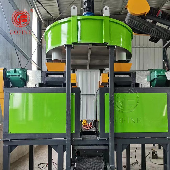 Automatic continuous discharging pan mixer fertilizer mixing equipment
