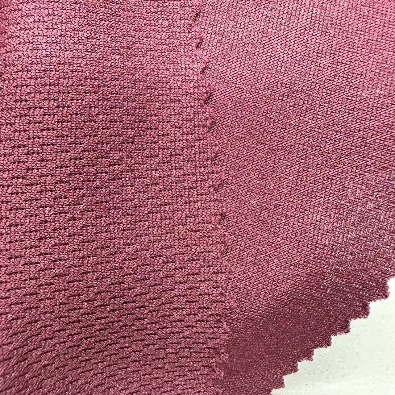 FREE SAMPLE bird eye mesh knit fabric for t shirt honeycomb 150gsm 75d/36f